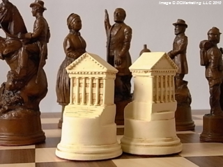 American Civil War Plain Theme Chess Set